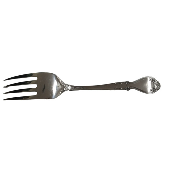 Vintage Lyons Queens Fancy Cold Meat Fork Stainless Steel Satin Black Accents - Picture 4 of 7